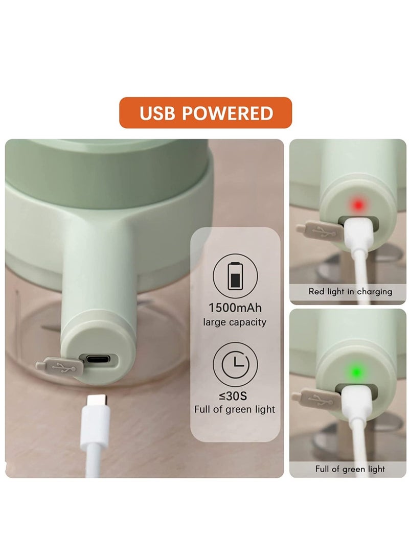 بيوينتي 4 in 1 Handheld Electric Food Chopper Wireless Vegetable Cutter Set  - Image 2