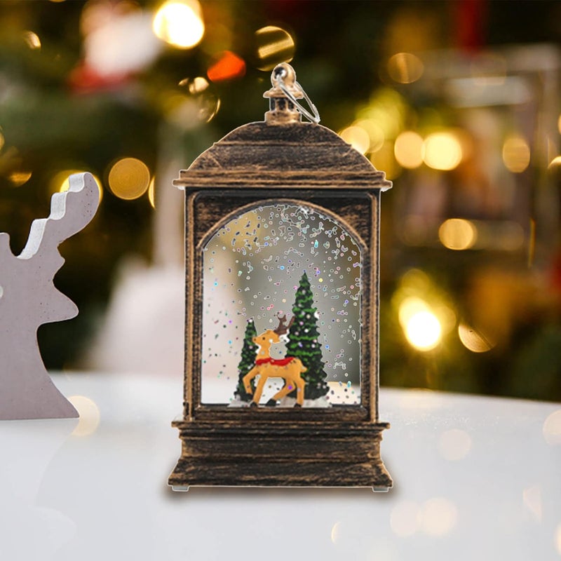 comfrt Water-Filled Flat Wind Lamp, Small Christmas Lights Santa Claus Interior Water Filled Flat Wind Lamp Table Decoration Snowman Christmas Decorative Christmas Gifts - Image 1