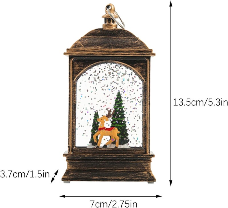 comfrt Water-Filled Flat Wind Lamp, Small Christmas Lights Santa Claus Interior Water Filled Flat Wind Lamp Table Decoration Snowman Christmas Decorative Christmas Gifts - Image 3