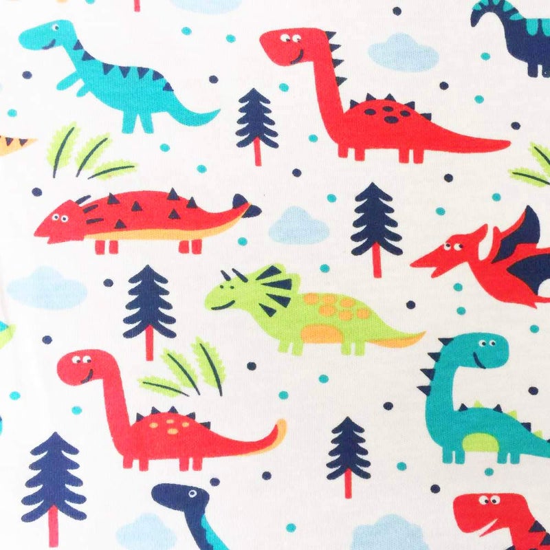 G-Tree Baby Comfort Blanket with Tag, Multi-Coloured Dinosaurs Tag, FOMUNI Taggy Blanket - Red Textured Underside - Image 4