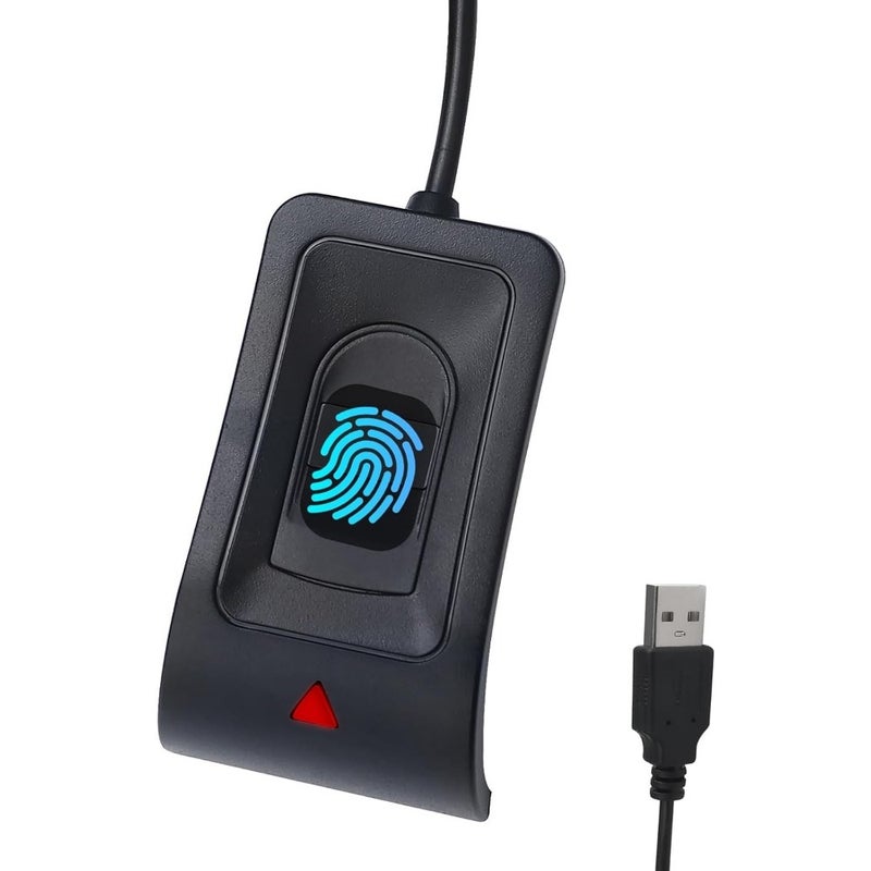 USB Fingerprint Reader for Windows 10/11 - Windows Hello Compatible, Plug-and-Play with Automatic Driver Installation, Includes 5ft Extension Cable for Password-Free Operation - Image 1