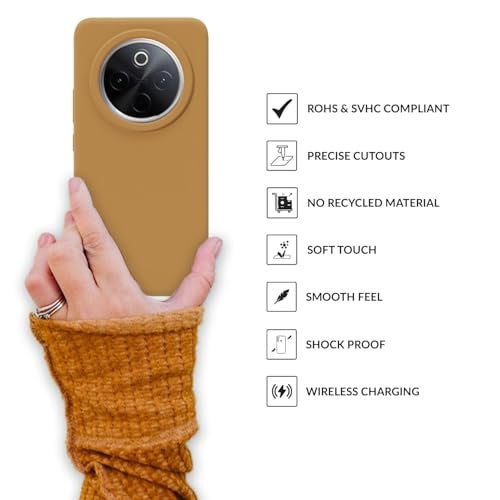 SPRIG Compatible with Vivo T4 Premium SilkTone Back Cover Drop Tested Shock Proof Mobile Case for Men, Women, Boys and Girls with Camera Protection (Gold Brown) - Image 4