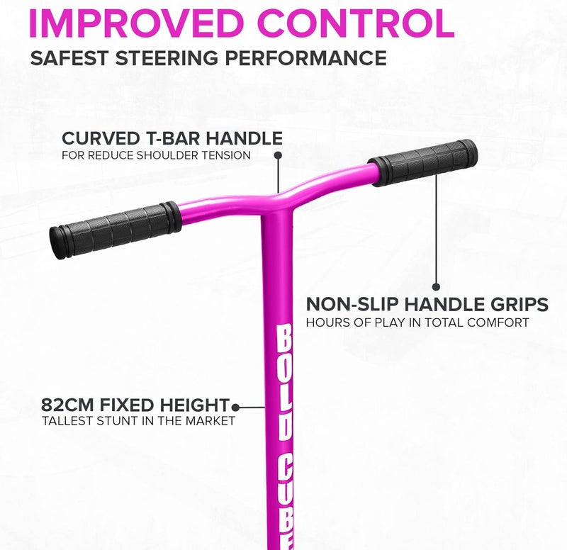 BoldCube Stunt Scooter for Kids Ages 6-12 8-12 Years | Freestyle Pro 360° | Aluminium Deck | ABEC 7 | Micro Crystalized Deck - Image 3