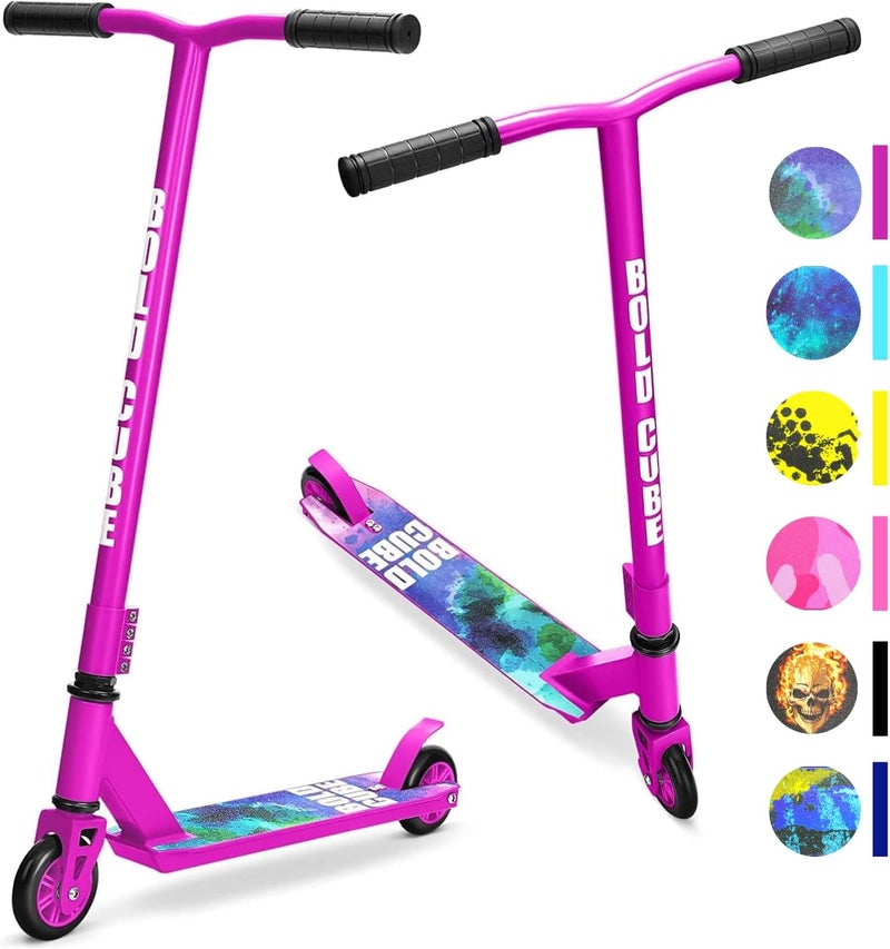 BoldCube Stunt Scooter for Kids Ages 6-12 8-12 Years | Freestyle Pro 360° | Aluminium Deck | ABEC 7 | Micro Crystalized Deck - Image 1
