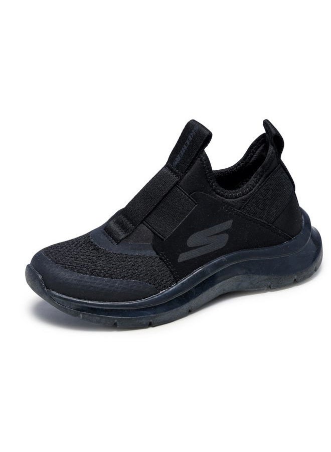 SKECHERS Boy's Skech Fast Ice Sneaker, Black/Black, 2 Little Kid