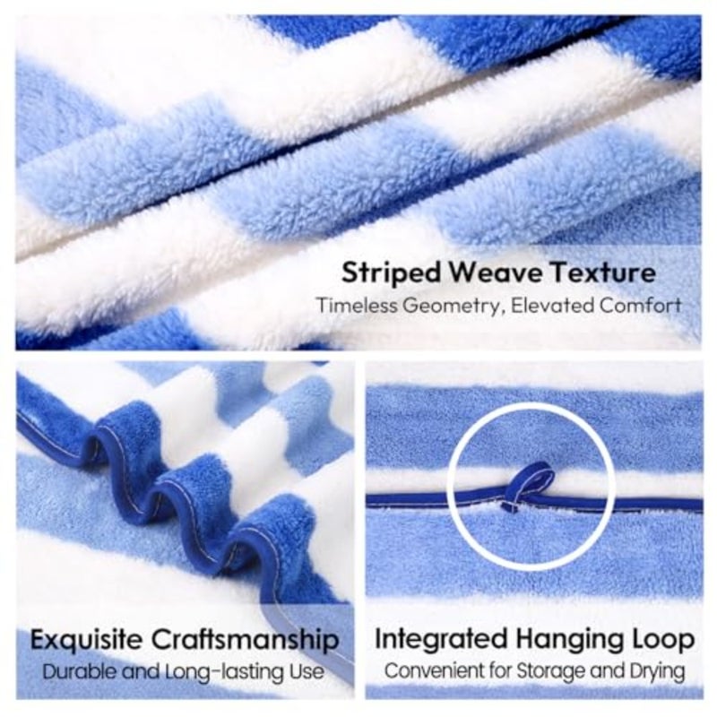 Microfiber Bath Towels, Bath Towel 30" x 60",Oversized, Soft, Super Absorbent and Fast Drying, Multipurpose Use for Sports, Fitness, Yoga, Hanging Loop, Lint Free, Oversized, Soft, Super Absorbent, Fast Drying, Perfect for Shower, Sauna, Gym, Sports, Fitness, Yoga - Image 4