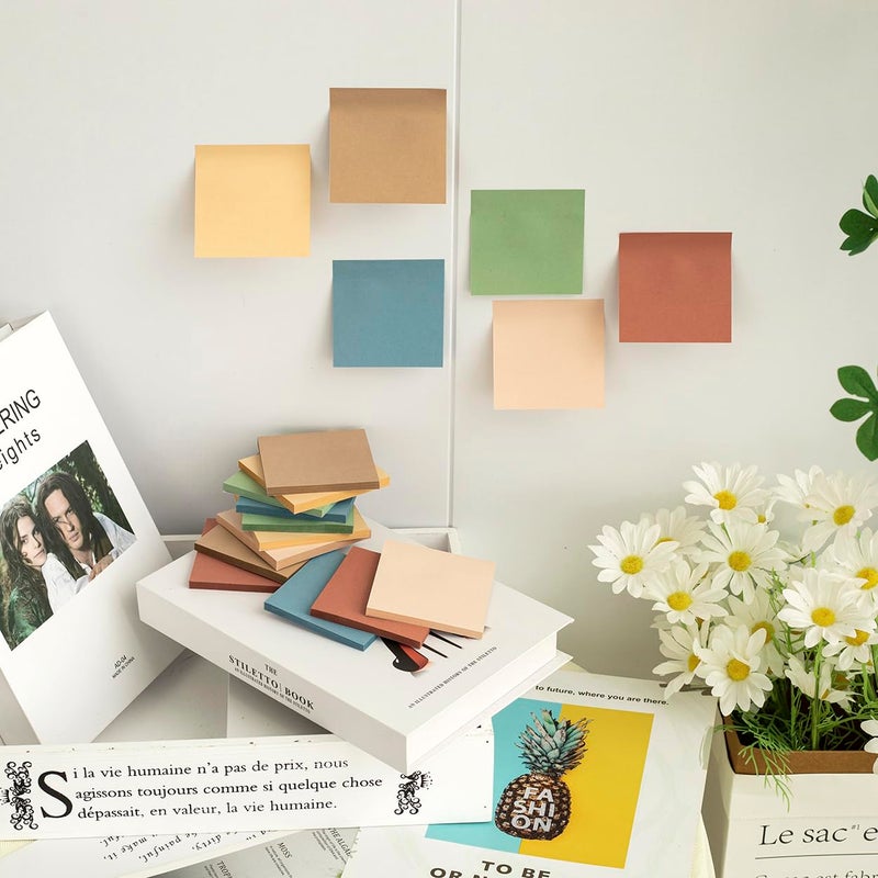 Vanpad (24 Pads) Sticky Notes 3x3 inch, Self-Stick Pads Vintage Colors Sticky Note, Recyclable, Easy to Post for Home, Office, Notebook - Image 4