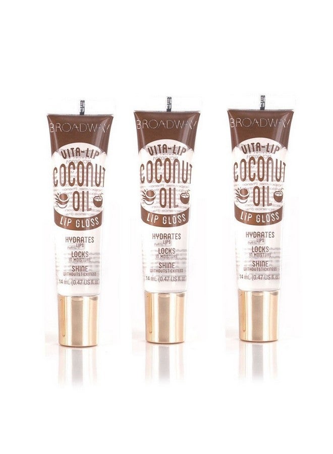 Broadway Vita Lip Clear Lip Gloss 0.47Oz/14Ml (Bclg0301Coconut Oil) Pack Of 3 - Image 1