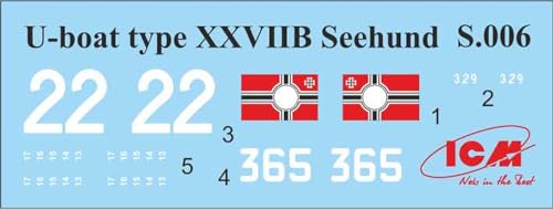 ICM Models Early U-Boot Type XXVIIB Seehund Building Kit - Image 3