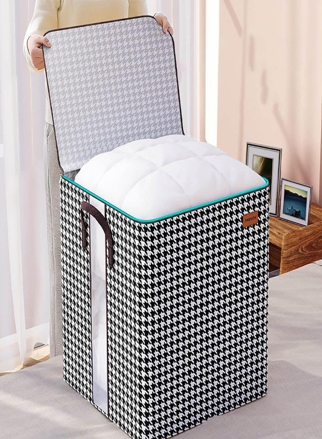 HAV CREATION Quilt Storage Bag 100L | Large Capacity Foldable Clothes Storage Organizer | Fabric Storage Bag for Blankets, Comforters, Laundry & Seasonal Clothes | Closet Wardrobe Organizer - Image 2