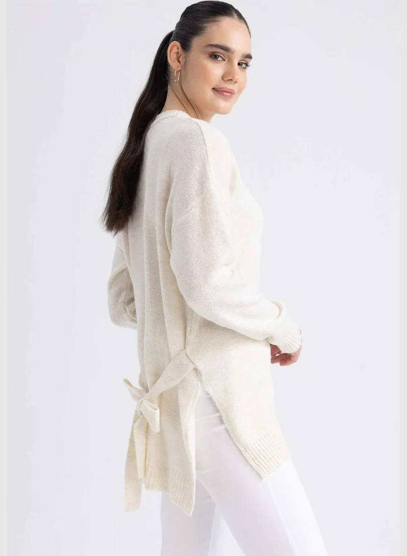 DeFacto Woman Relax Fit Crew Neck Long Sleeve Tricot Tunic
