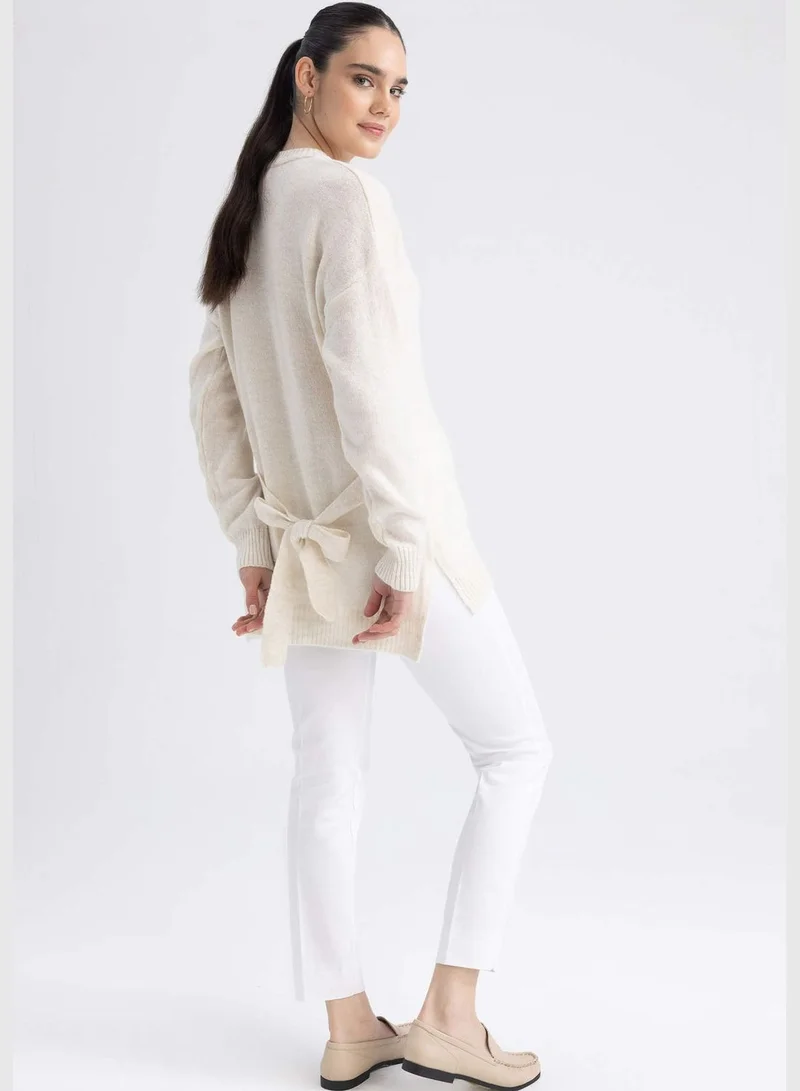 DeFacto Woman Relax Fit Crew Neck Long Sleeve Tricot Tunic