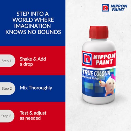 Nippon Paint True Colour Universal Stainer (Fast Red, 50ml)-Water Soluble High Tint, Non-Toxic, Non-Fading Pigment-For Plastic Emulsions, Enamels, Paints, Oil Paints-DIY - Image 3