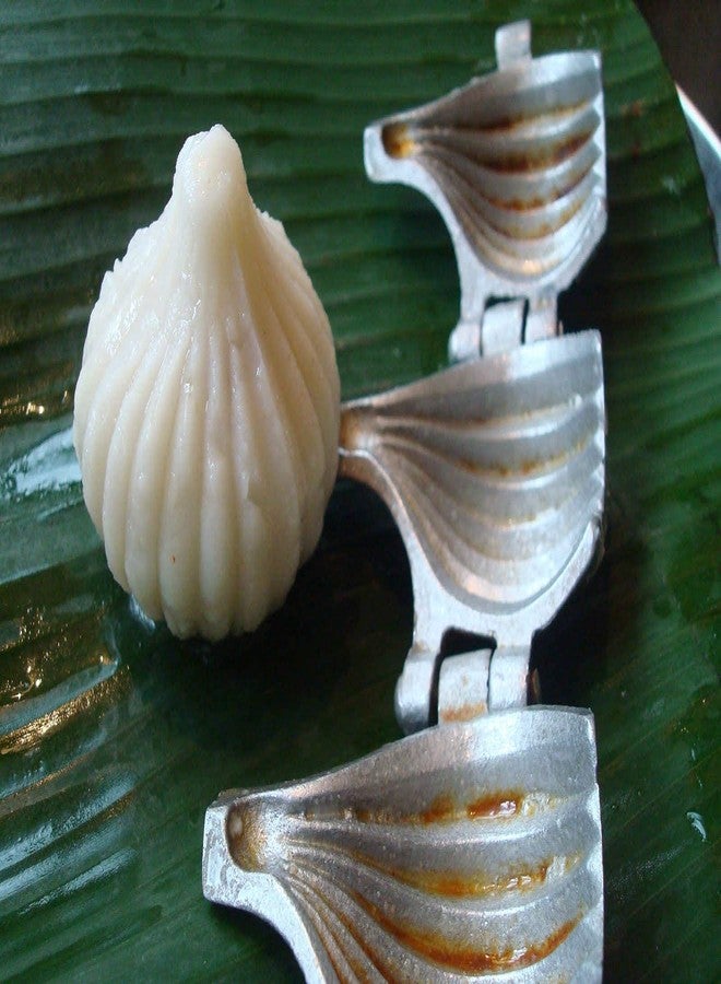 FlowAura Aluminum Modak Moulds (Set of 4) Size: 7 cm | (Medium) - Image 2