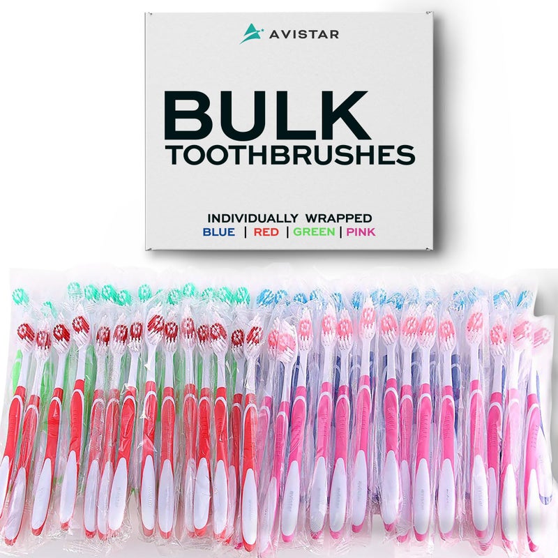 Bulk Toothbrushes Pack 148 Individually Wrapped Toothbrushes for Travel Hotels AirBnB Guests Relief Missions and Donations Disposable Toothbrush Pack for Adults and Kids