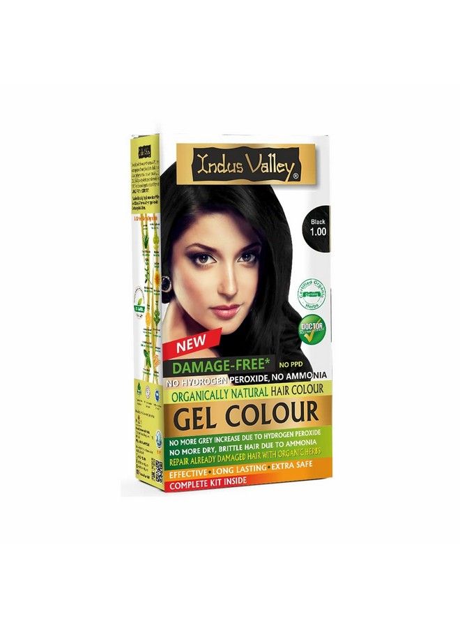Indus Valley Damage Free Gel Hair Colour Trial Pack Black - Image 1