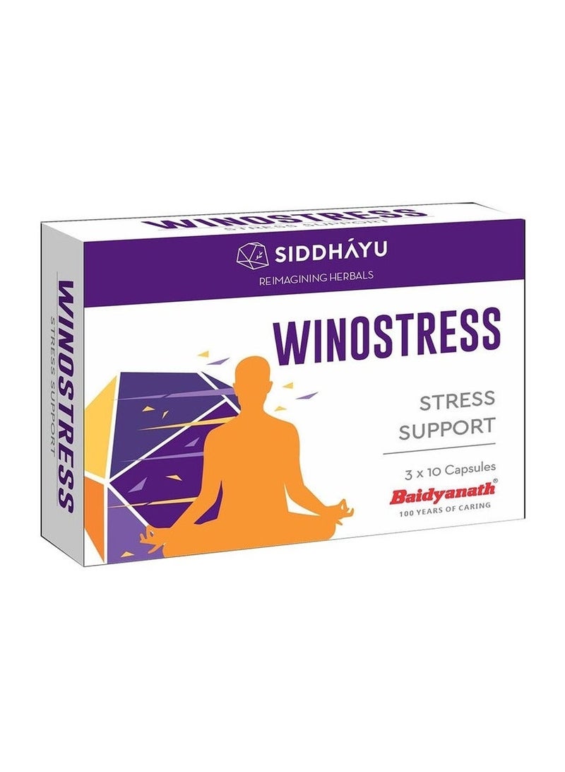 Siddhayu Winostress Capsules For Stress Management, Pack of 30's