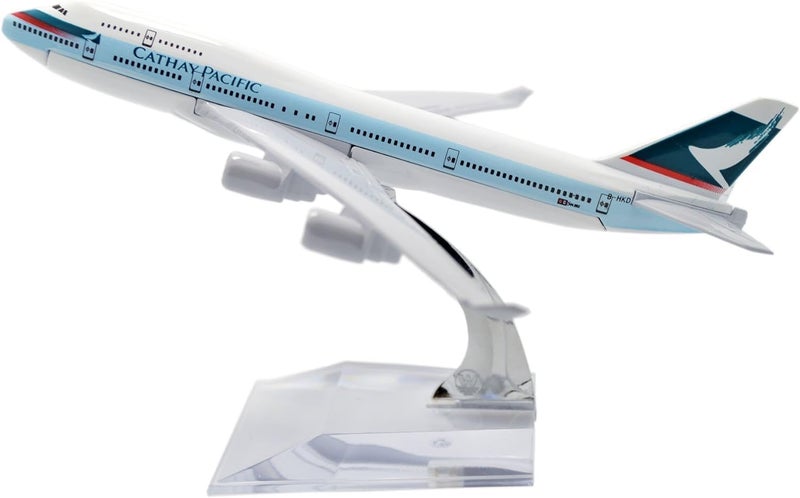 AmigozZ Diecast Aeroplane Scale Model Only For Display, Size -16 Cm-(Cathay Pacific, Kid, White) - Image 1
