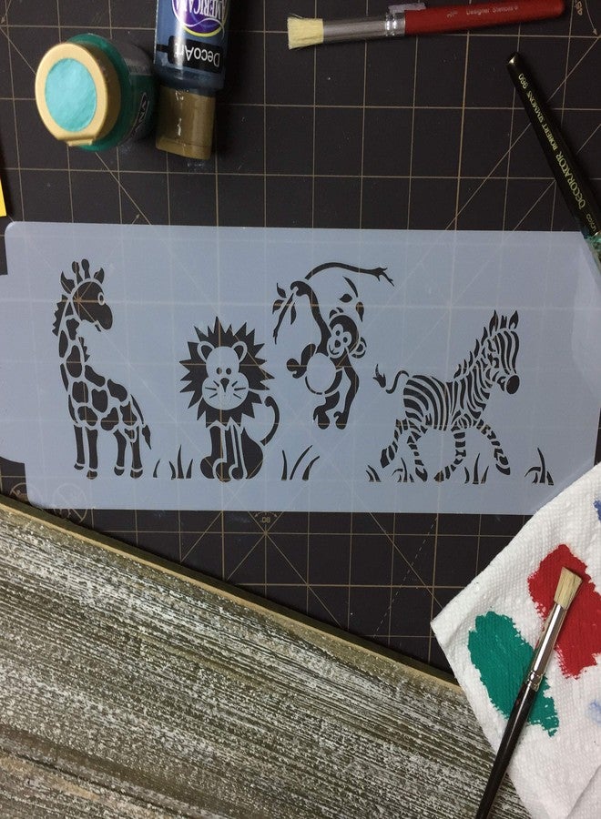Designer Stencils Jungle Animals Cake Side by Designer Stencils - Image 2