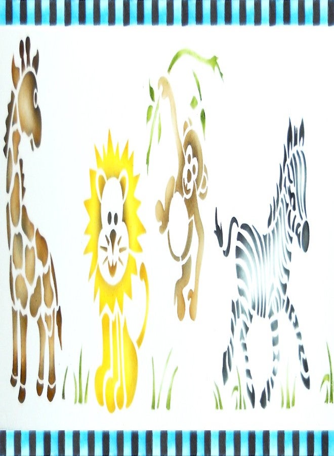 Designer Stencils Jungle Animals Cake Side by Designer Stencils - Image 5