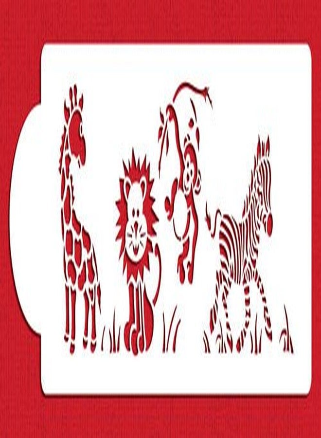 Designer Stencils Jungle Animals Cake Side by Designer Stencils - Image 3