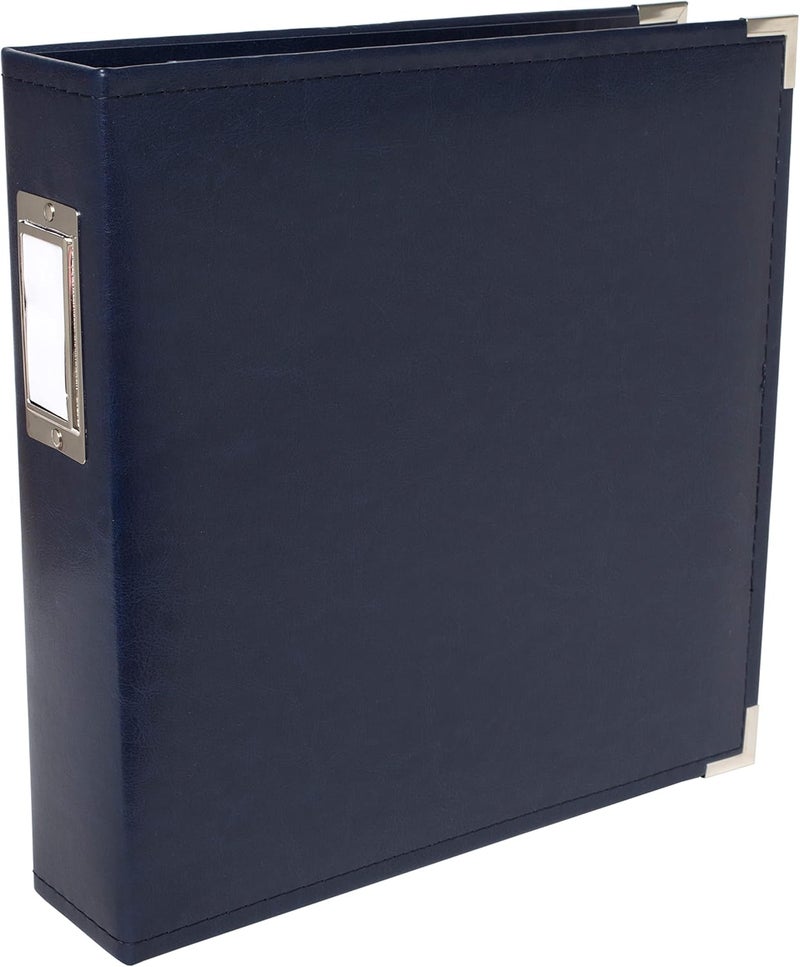 We R Memory Keepers 8.5x11 Navy Photo Album, Protect Memories and Photos, Soft, Acid-free Faux Leather, Classy Decorative Spine Label, Snag-free Rings, Includes 5 Page Protectors - Image 1