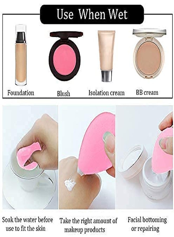 RIGOENT Makeup Beauty Sponge Pro Puff Set ,Hypoallergenic,Latex-free, Flawless Streak-free Foundation Blender Professional Beauty Makeup Set for Dry & Wet Use (MULTI COLOR) (PACK OF 10) - Image 5