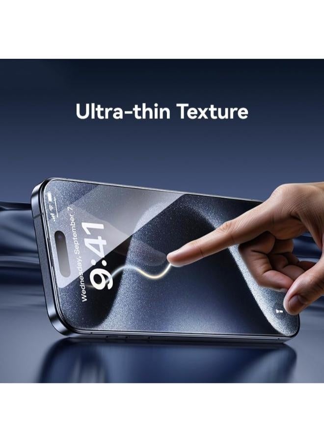 واقي شاشة لموبايل آيفون 15 بلس (iPhone 15 Plus) مضاد للكسر و الخدش و بوضوح عالي HD, حماية قصوى للشاشة من الخدوش والكسر - Image 2