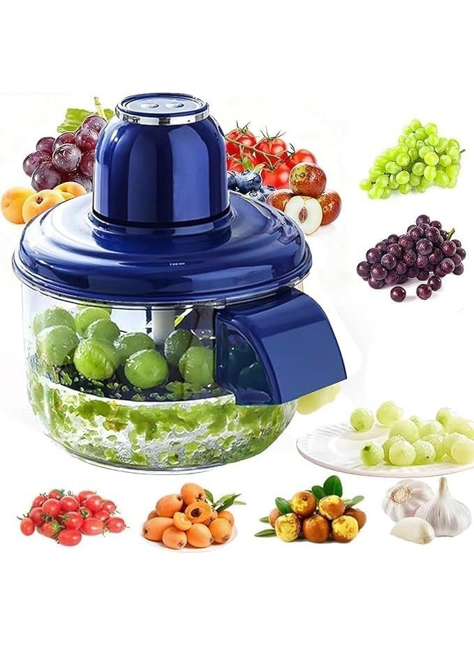 Professional food processor for peeling garlic and grapes and chopping vegetables with a large capacity transparent bowl and organized design. - Image 1