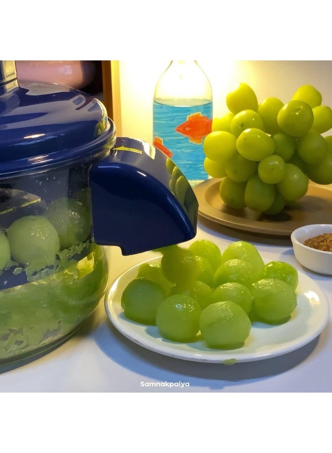 Professional food processor for peeling garlic and grapes and chopping vegetables with a large capacity transparent bowl and organized design. - Image 5