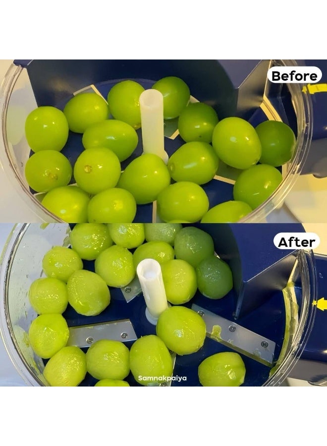 Professional food processor for peeling garlic and grapes and chopping vegetables with a large capacity transparent bowl and organized design. - Image 2