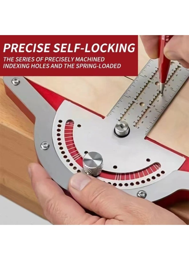 Generic - Woodworking Ruler Edge Ruler Stainless Steel Scale Clear Angle Measurement Tool Woodworkers Edge Rule-Model:32cm - Image 1