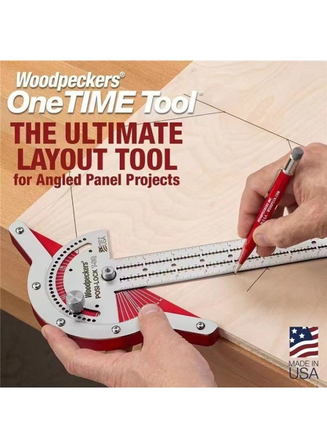 Generic - Woodworking Ruler Edge Ruler Stainless Steel Scale Clear Angle Measurement Tool Woodworkers Edge Rule-Model:32cm - Image 1