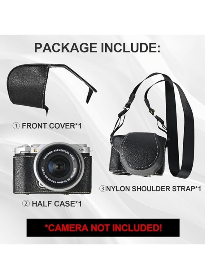 Camera Protection bag for FujifilM XM5 mirrorless camera, FujifilM X-M5 camera bag, FujifilM XM5 half-shell with front cover shoulder strap full protection buckle - Image 5