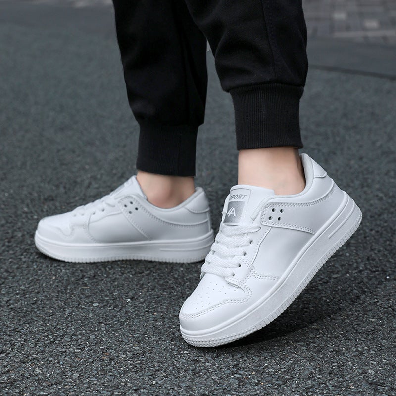 7799 Children'S Shoes Children'S Board Shoes White Shoes Spring Leather Casual Shoes For Boys And Girls Middle School Students Sneaker - Image 5