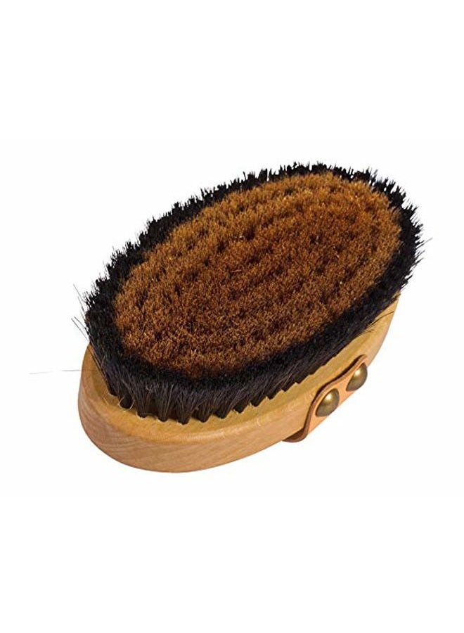 Redecker Fine Bronze Wire/Horsehair Massage Brush Body Ionic with Oiled Beechwood Handle, 5-3/8-Inches - Image 2