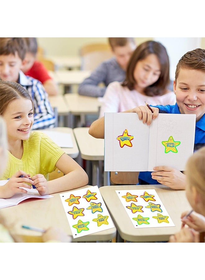 MXN 72 Pcs Adhesive Reward Stickers for Kids, Encourage Stickers Star Adhesive Award Badges Kids Reward Label for for School Classroom Teacher Supplies, Educational and Learning Activities - Image 3