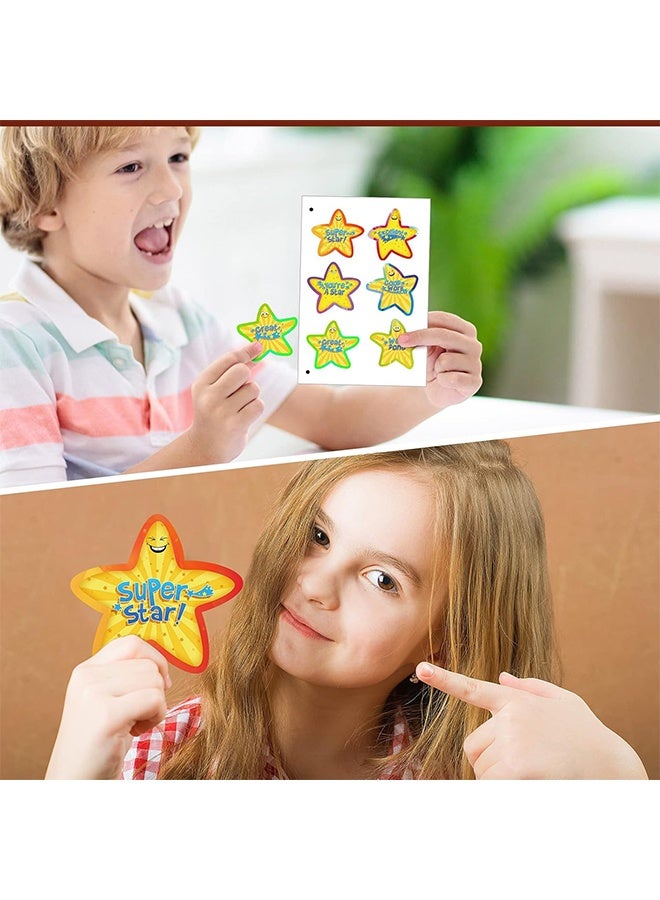 MXN 72 Pcs Adhesive Reward Stickers for Kids, Encourage Stickers Star Adhesive Award Badges Kids Reward Label for for School Classroom Teacher Supplies, Educational and Learning Activities - Image 5