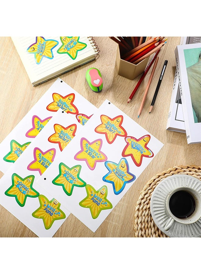 MXN 72 Pcs Adhesive Reward Stickers for Kids, Encourage Stickers Star Adhesive Award Badges Kids Reward Label for for School Classroom Teacher Supplies, Educational and Learning Activities - Image 4