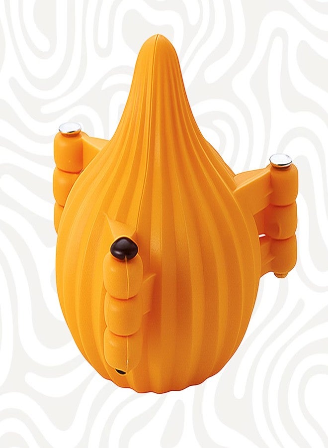 Oc9 Plastic 3 Fold Modak Maker Mould/Laddoo Moulder/Chocolate Modak Shaper Sacha Set for Ganpati, Diwali, Dussehra, Festival (Pack of 1) Orange - Image 1