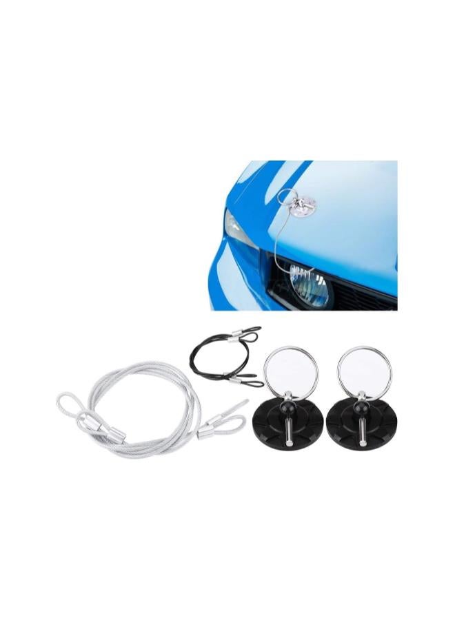 Quick Latch Hood Pins, 2PCs Universal CNC Aluminum Hood Latches Hood Lock Catch Latches Kit with Self-Adhesive Tape (Silver) - Image 4