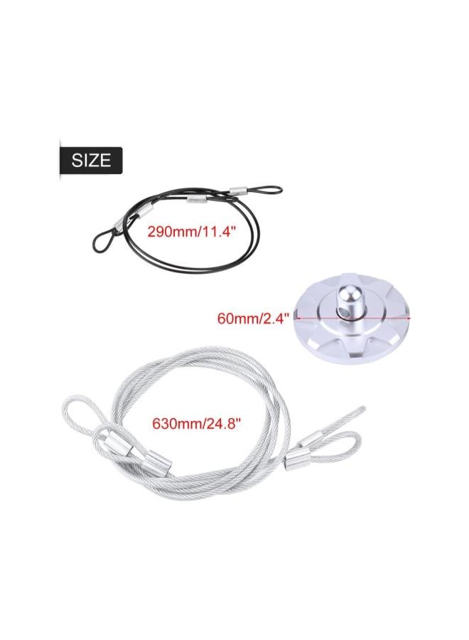 Quick Latch Hood Pins, 2PCs Universal CNC Aluminum Hood Latches Hood Lock Catch Latches Kit with Self-Adhesive Tape (Silver) - Image 2