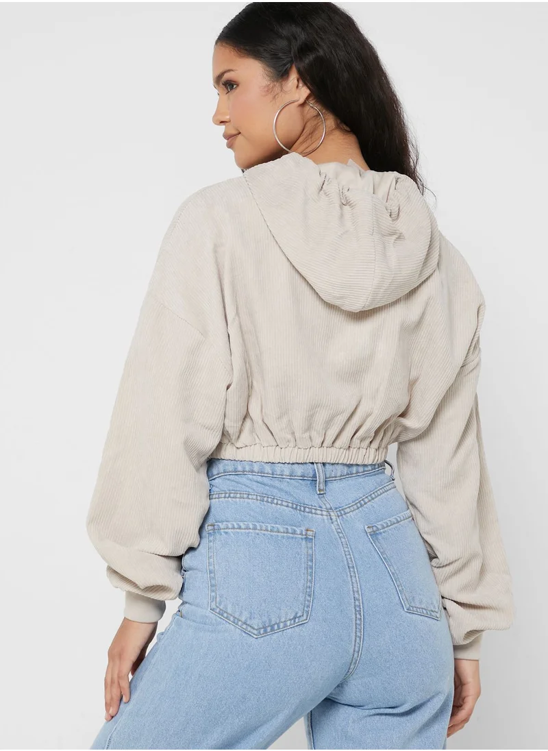 kaiia Drawstring Detail Hoodie