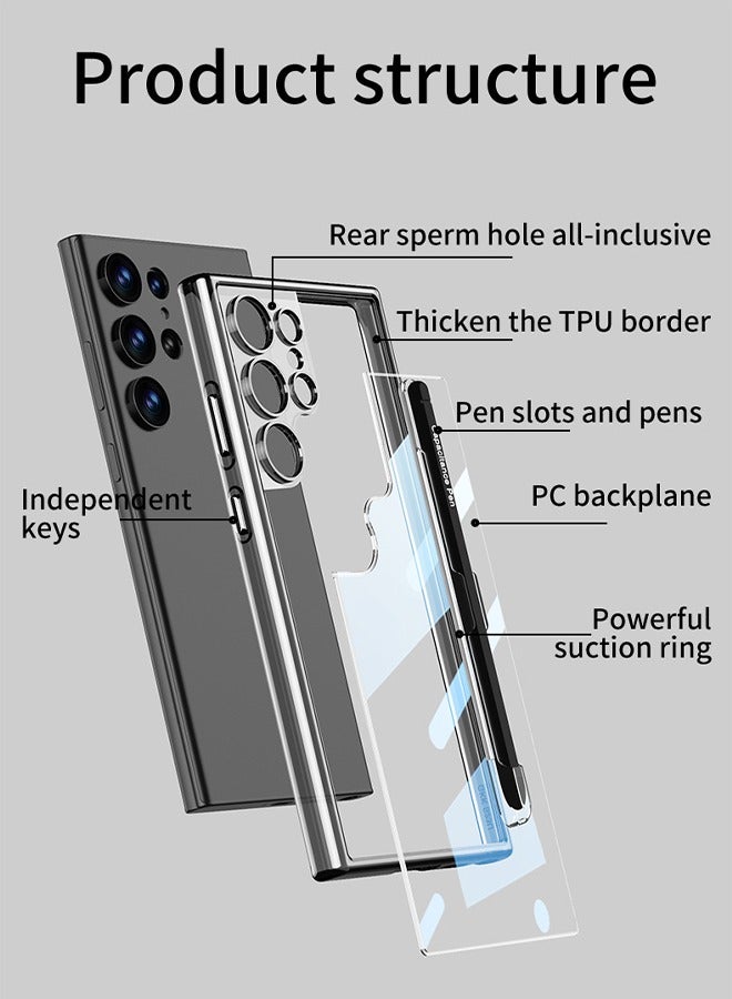 DUNISO Samsung Galaxy S24 Ultra Phone Case Full Body Protective Phone Cover Anti-fall Anti-fingerprint Phone Case with Touchscreen Pen for Samsung Galaxy S24 Ultra 5G Phone Case - Image 2