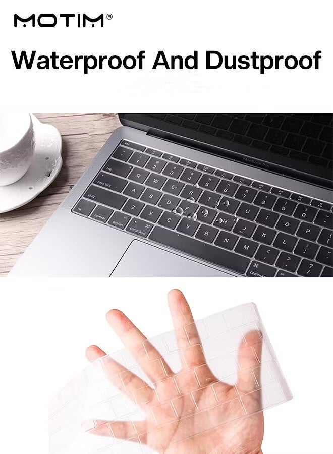 موتيم 3 قطع غطاء حقيبة MacBook Air 13 بوصة A2337 (M1) / A2179 /A1932 (2020 2019 2018)، 3 في 1 غطاء بلاستيكي صلب شديد التحمل + غطاء واقي للوحة المفاتيح + واقي للشاشة، متوافق مع MacBook Air 13 بوصة - Image 5