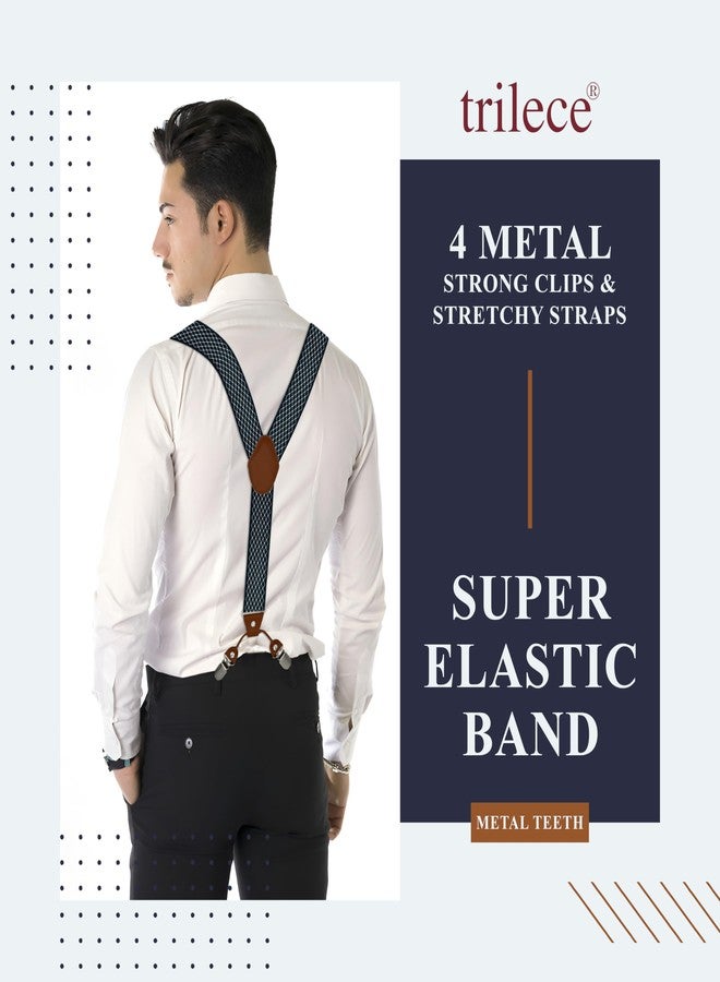 حمالات رجالية من تريليس، سادة، مستقيمة، بمشبك قابل للتعديل، ظهر على شكل حرف Y، مناسبة لحفلات الزفاف والخطوبة والبدلات الرسمية، بنمط رقم 5، قياسي - Image 3