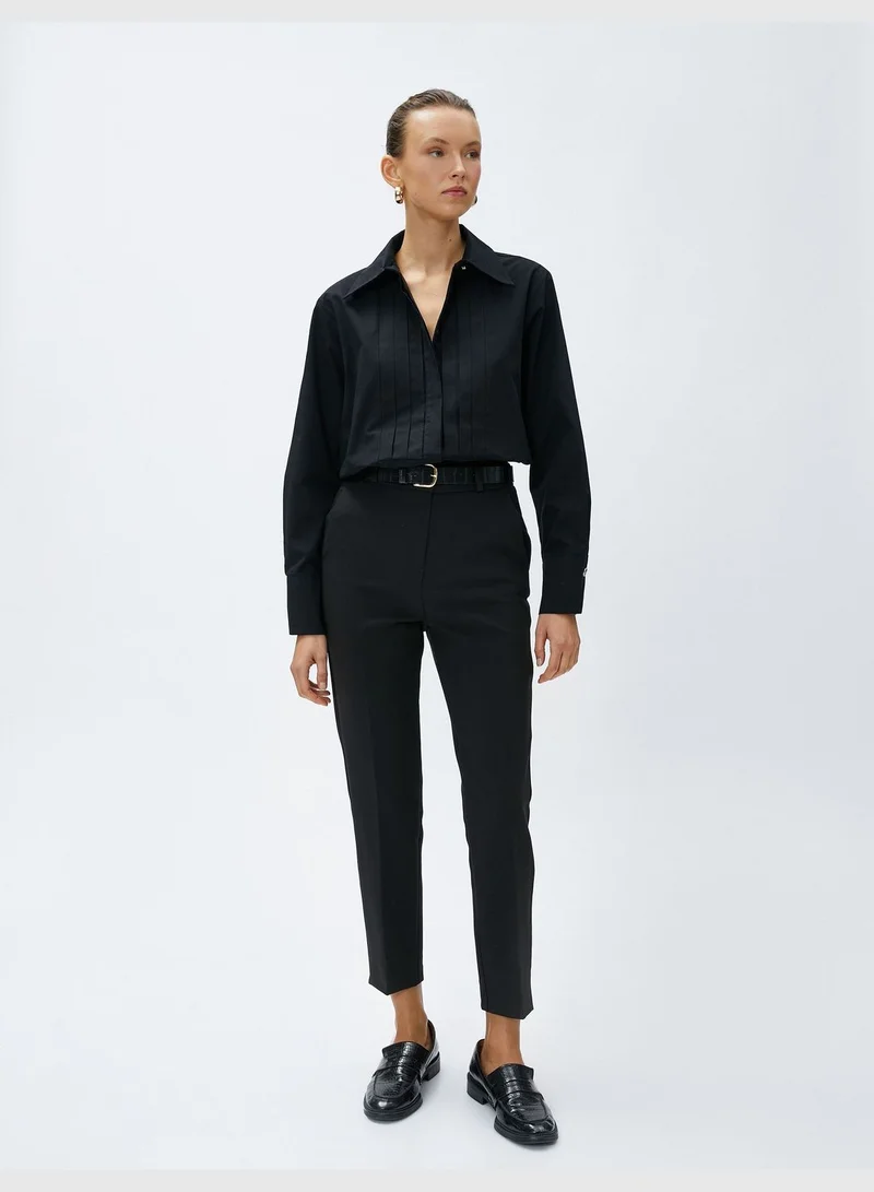 كوتون Relax Fit Stitch Detail Cotton Shirt
