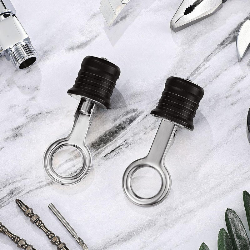 Honoson 2 Pieces Stainless Steel Drain Snap Plug Boat Drain Plug for Drains (1 Inch) - Image 5