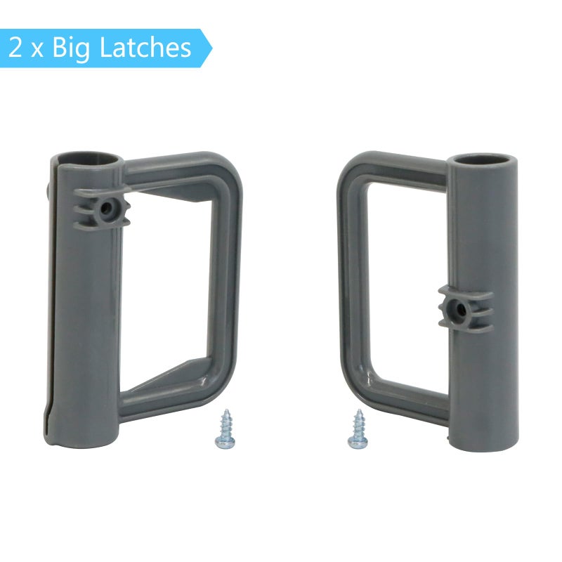 KISKIZ Retractable Baby Gates Replacement Parts Kit (Grey) Extra Wide Baby Gate Full Set Wall Mounting Accessories with Brackets Anchors and Screws Retractable Dog Gate Accessories - Image 2