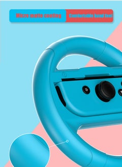IINE Switch Racing Wheel Controller Grip Compatible for Nintendo Switch and Nintendo OLED Games, switch wheels for mario kart, Mario kart 8 deluxe nintendo switch Blue/Red Combo [2 Pack]  - Image 5